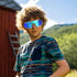 Youth Baseball Sunglasses, Kids Polarized Sports Sunglasses,UV400 Protection Glasses for Boys Girls Softball Cycling
