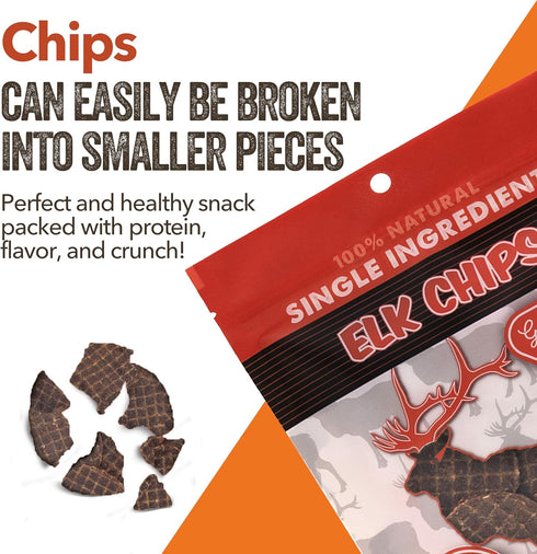 Gaines Family Farmstead Elk Chips for Dogs, All-Natural, Grain-Free, 4 oz