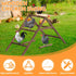 Vorhomness 2 1012 Pine Wood Chicken Perch with Swings & Ladder, Multi-Level Chicken Roosting Bars for Backyard Coop