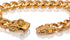 Strong Gold Stainless Steel Dog Collars with Safety Buckle Lock, 23MM Cuban Link Training Collar for Small Medium &