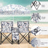 Double Folding Beach Chairs,Portable Double Folding Picnic Chairs Beach Camping Chair W/Umbrella Mini Table Beverage