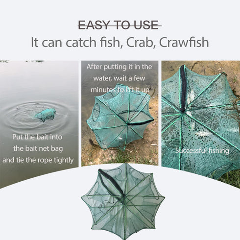 Generic Foldable Minnow Trap,Crab Trap,Fishing Net,Bait Cage for Crabs Minnow Lobster Shrimp Crawfish
