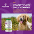 NaturVet VitaPet Puppy Daily Vitamins Plus Breath Aid, 60 ct Time Release Chewable Tablets, Made in USA