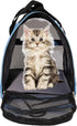 Pet Carrier Cat Carrier, Soft-Sided Airline Approved for Small Medium Cats Dogs Puppies (Medium, Blue)