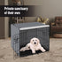 Dog Crate Cover for 24 Inch Wire Cages - Breathable Polyester Indoor Kennel Cover, Machine Wash & Dry, Double Door