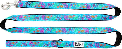 RC Pets 1" x 6 ft Dog Leash, Tropical Paisley