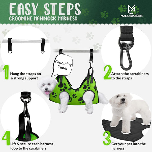 2025 16-in-1 Hammock Trimming Hammock Trimming - Dog Grooming - Dog Hanger for Nail - Dog Grooming Sling - Cat Sling