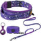 DAGANXI Adjustable Dog Collar, Soft Neoprene Padded Reflective Strip Nylon Collar for Small Medium Large Dogs