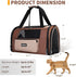 15 lbs 17.7x11.0x11.8 Inch Collapsible Small Pet Carrier for Cat with Fashion Pocket, Lightweight Sturdy Travel Carry