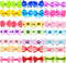YOY 40pcs / 20 Pairs Adorable Grosgrain Ribbon Pet Dog Hair Bows - Rubber Bands for Puppy Topknot Cat Kitty Doggy