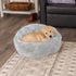 Furhaven 23" Round Self-Warming Pet Bed for Indoor Cats & Medium/Small Dogs, 100% Washable - Gray, Medium