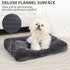 Washable Dog Beds for XX-Small Dogs, Deluxe Thick Flannel Fluffy Comfy Kennel Pad, Anti-Slip & Anti-Scratch Pet