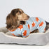 Fitwarm Funny Fox Dog Pajamas, Warm Dog Onesie for Small Dogs, Lightweight Velvet Pet Outfit, Gray, Orange, XL