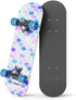 Rude Boyz 17" Micro Complete Skateboard - Maple Wood, ABEC 7 Bearings, Double Kick Concave Deck for Kids