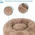 Best Pet Supplies Round Donut Dog Bed, Plush Faux Fur, Calming Anti-Anxiety Cushion, Slip-Resistant Base, Soft Support,