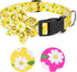 BiPawTi Floral Dog Collar with Daisy Bloom Decoration, Yellow Flower Collar for Small Dogs, Soft Cute Summer Collar (XS)