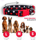 Native Pup Valentine’s Dog Collar, Adjustable for Small, Medium, Large Breeds, White & Red Hearts, Large