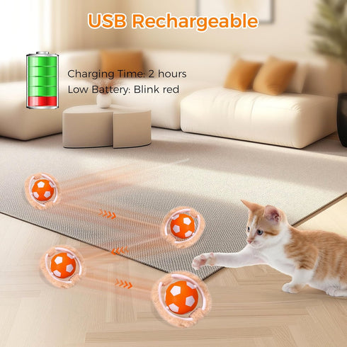 4 VIWIK Cat Toys for Bored Indoor Adult Cats, Interactive Automatic Motion Activated Kitten Ball Toy, Hide and Seek