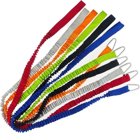 Kayak Paddle Leash - Stretchable Coiled Lanyard Leash for Kayak, Paddles, Fishing Poles, and Rods