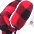 SEIS Christmas Dog Hat with Earmuffs, Adjustable Red Plaid Pet Cap for Small Medium Large Dogs