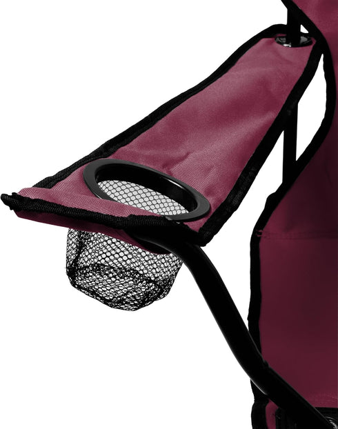 NCAA Portable Folding Quad Chair with Cup Holder - Tailgate Essential