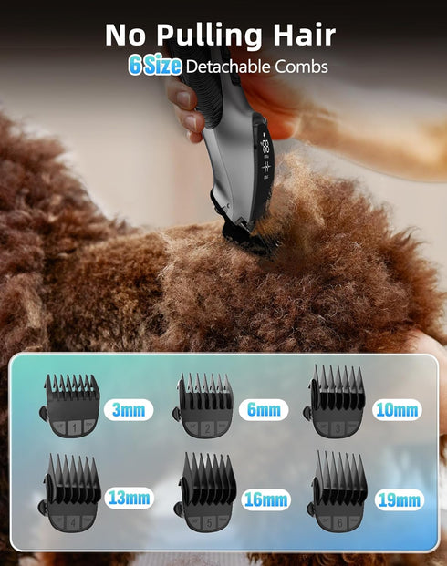 OCPEET 4 1 Trimmer 2 Speed,6 Dog Grooming Kit Low NoiseCordless in Dog Clippers for Grooming Rechargeable Pet Cat