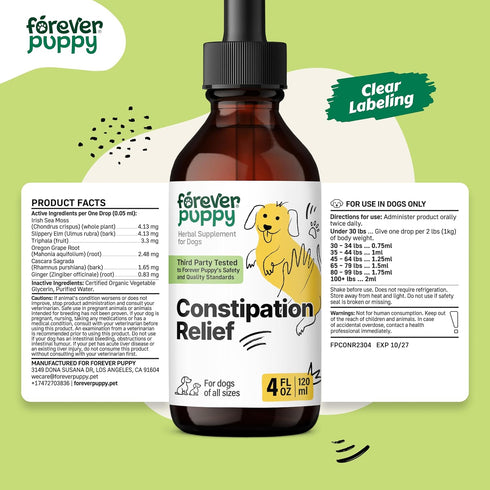 Constipation Relief for Dogs, Stool Ease Supplements with Sea Moss for Digestive Health - 4 oz