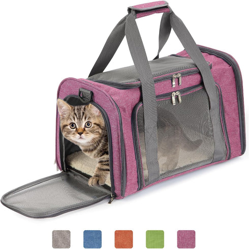 Mr. Pen Pet Carrier, Pink Soft Cat and Dog Travel Carrier Bag for Pets