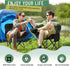 Seeloowy 2 Pack 600D 330lbs(Black) Compact Camping Chairs Portable Folding for Outside with Carry Bag Lightweight Moon