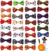30 Pieces Halloween Fall Dog Bow Ties, Slide Collar Attachments with Elastic Bands for Pet Grooming Accessories