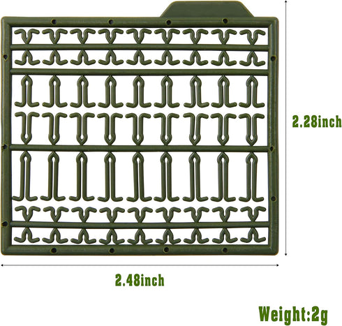 Fishing Carp Hair Boilie Rigs Kit, 45pcs with Curved Barbed Carp Hook, Braided Line, Bait Stopper Tool
