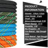 NTR Orange/Black/Blue Climbing Rope 10M(32ft) 20M(64ft) 30M(96ft) 50M(160ft), 8MM Static Rock Climbing Rope with 2