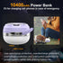 LED Camping Lantern Rechargeable 1400LM, 420H Running Time, 10400mAh Emergency Hanging Light for Home, Hiking, Violet
