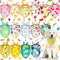Weewooday 15 Pcs Summer Pet Bandanas, Cute Dog Triangle Bib Scarf, Hawaii Style Flamingo Fruit Leaf Pattern