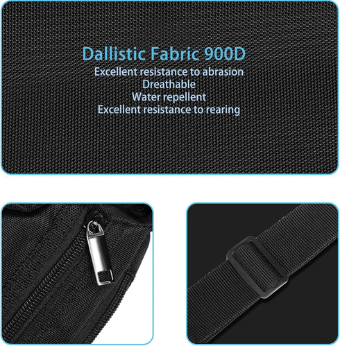 Sports Fanny Pack for Men Women - Outdoor Waist Pack Bag with 6 Zipper Pockets, Adjustable Belt for Traveling