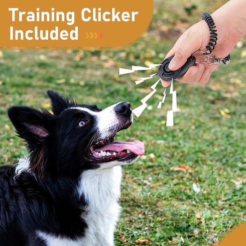 PrimePets Long Dog Leash 30 Feet, Dog Accessories, Training Leash with Pet Obedience Recall Training Clicker