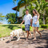 5ft Waterproof Dog Leash with Carabiner, Soft Handle, Easy Care, 15mm*2.0mm, Sand