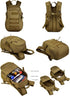 HUNTVP 10L/20L Mini Daypack Military MOLLE Backpack Rucksack for Tactical Assault, Hunting, Camping, Trekking