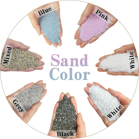 5 lbs Aquarium Sand, 0.6-1.2 mm Substrate for Freshwater Fish Tank, Decorative Gravel for Plants, Fire Pits, Crafts