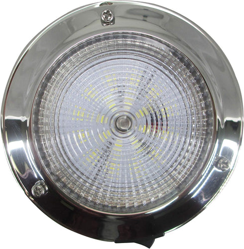 Pactrade Marine Dome Light 12V, 3-Inch Cool White LED Boat Light with Switch