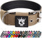 TSPRO Tactical Dog Collar, 1.5 inch Wide Military Grade, Heavy Duty Metal Buckle, Fits 20.5-23.5 inches Neck, Khaki, L
