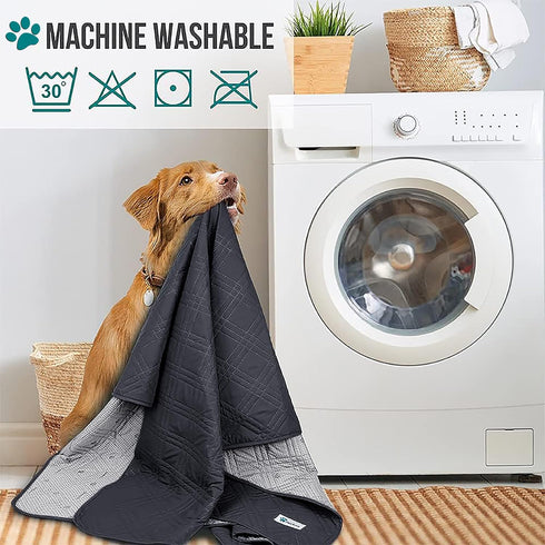 PetAmi Waterproof Couch Cover for Dogs, Reversible Sofa Protector, Washable Blanket for Pet Cat Bed, 102x82 Gray