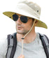 Wide Brim Breathable Mesh Sun Hat for Men and Women by Koreshion, UPF 50+ Waterproof Fishing Hat