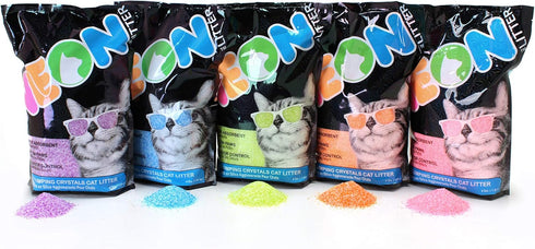 NEON Clumping Silica Gel Crystal Cat Litter - Purple