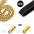 Dog Chain Leash, Heavy Duty Strong Chew Proof 19mm, 2ft 3ft 4ft, Gold Chrome Stainless Steel for Medium Large Dogs