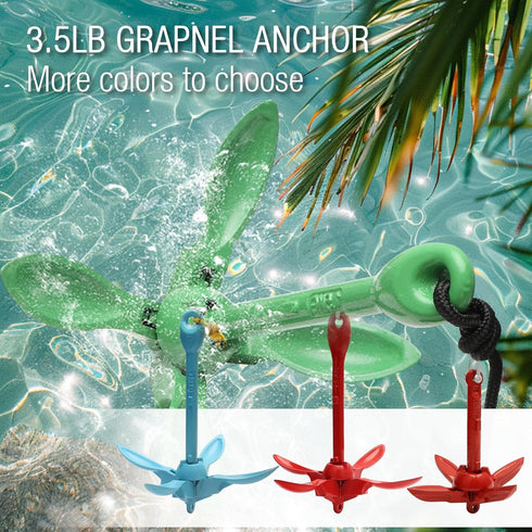 Kayak Anchor, Folding Boat Anchor for Kayaks, Canoes, SUP, with 40ft Tow Rope and Carrying Bag
