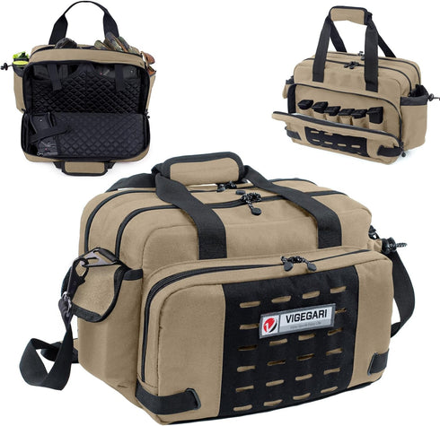 Pistol Range Bag, Tactical Gun Case for Handguns, Ammo Bag, Shooting Accessories