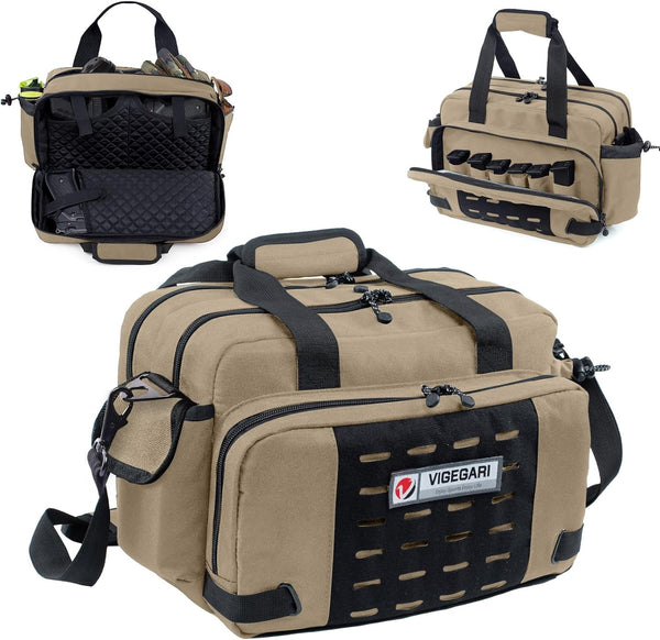 Pistol Range Bag, Tactical Gun Case for Handguns, Ammo Bag, Shooting Accessories