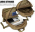 Kids Tactical Backpack, Army Molle Bookbag Military Boys Backpack for School, Outdoor, Camping, Brown