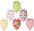 Summer Dog Bandana with Fruit Pattern, 6 Pack Pet Scarf for Small Medium Dogs